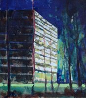 2007. Flat/Appartment building (4). Oil on canvas. 45x40 cm.